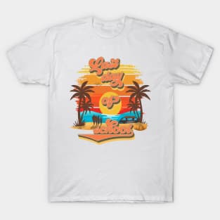 Last day of school Retro quote groovy teacher vacation T-Shirt